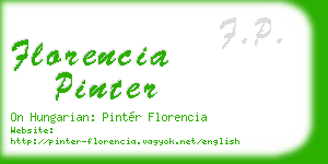 florencia pinter business card